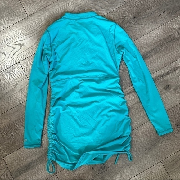 Athleta Top Hot Shot Performance Long Sleeve Ruching Activewear Run Medium - Picture 2 of 13